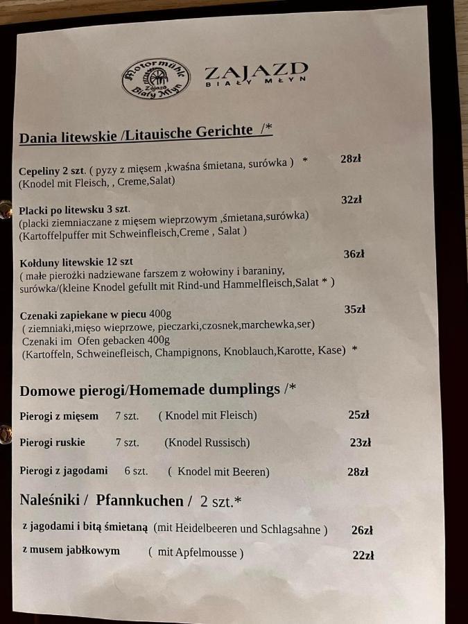 Zajazd Bialy Mlyn Sterławki Wielkie المظهر الخارجي الصورة